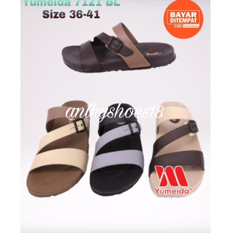[KODE PRODUK 0CIRS7974] Sandal Karet Wanita Yumeida 7121 BL 36-41