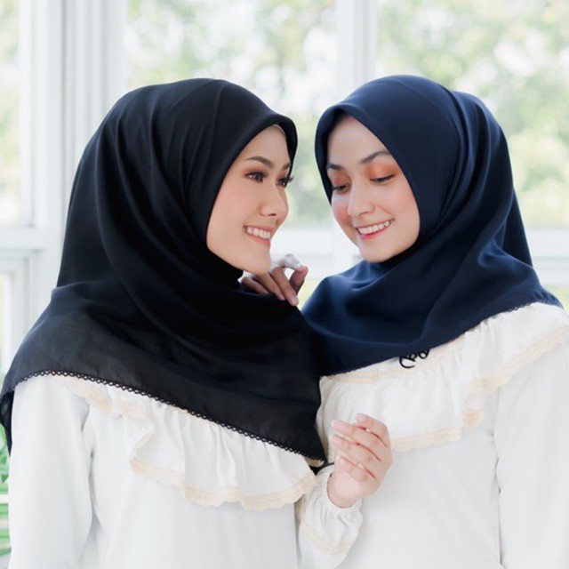 Koyu Hijab Segiempat Potton Lace Best Seller Part 1