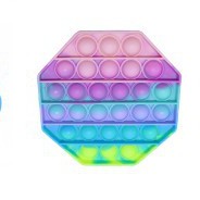 ✅COD FREEONG POP IT RAINBOW FIDGET TOY PUSH BUBBLE UNICORN LOVE KOTAK MAINAN VIRAL PENGHILANG STRESS-OCTAGON