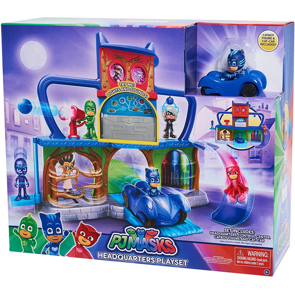 Jual PJ Masks Headquarters Playset Launcher with PJ Mask CatBoy Car