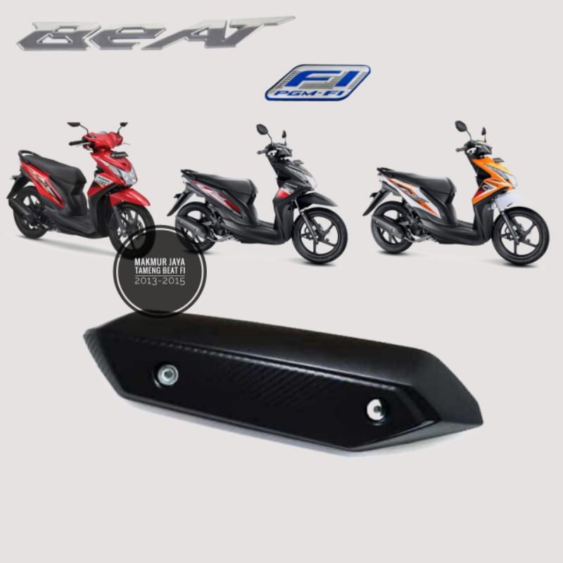 Cover Tutup Tameng Knalpot Beat PGM Fi  2013 - 2015 Beat Fi Beat Injeksi K25 Original Standar