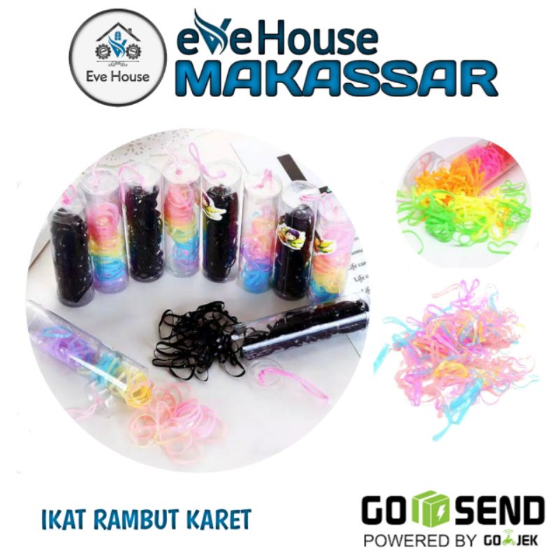 Makassar V09 Tali karet ikat rambut mini elastis 1 tabung