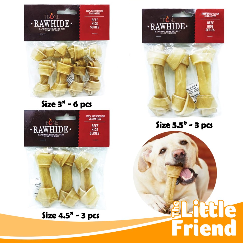 Snack Tulang-Tulangan Gigitan Anjing Knot Bone Rasa Natural Cemilan Tulang Anjing