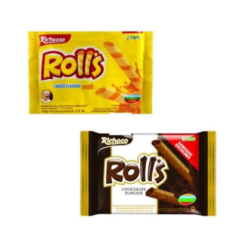 

Nabati Roll's (Keju & Coklat) richeese & richoco Nabati Rolls kemasan 43 gram