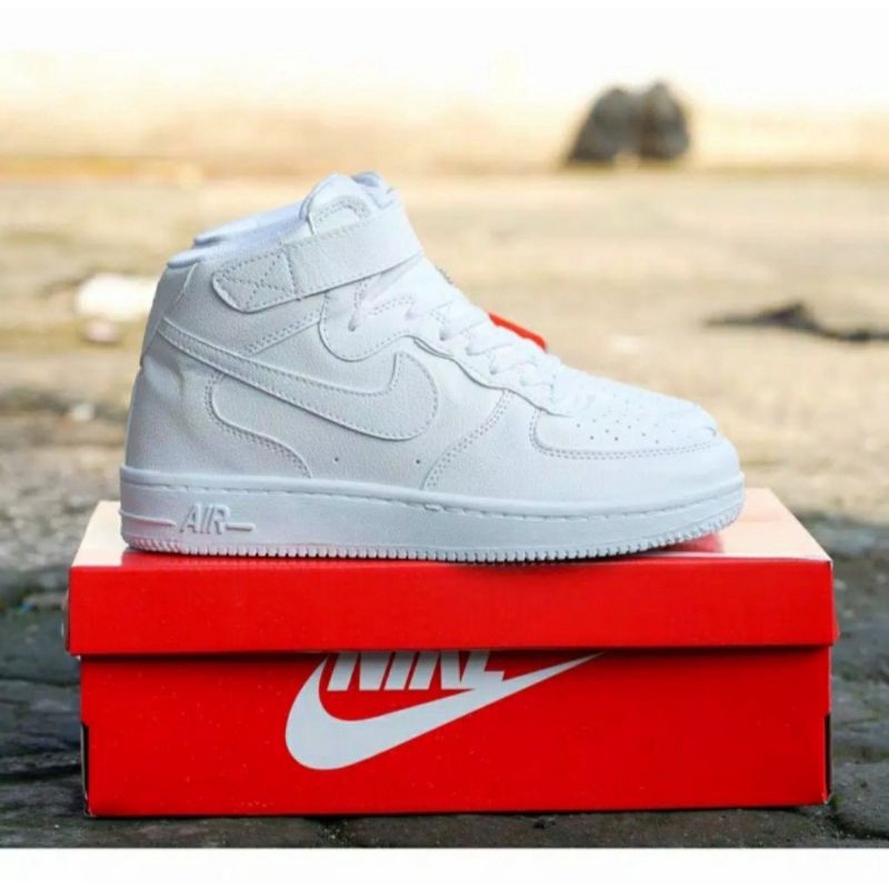 NIKE AIR FORCE 1 FULL WHITE HIGH SEPATU SNEAKERS WANITA