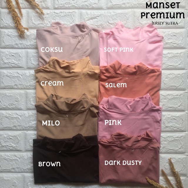 MANSET PREMIUM JERSEY SUTRA / HIJAB BAJU POLOS DALEMAN KEBAYA MURAH