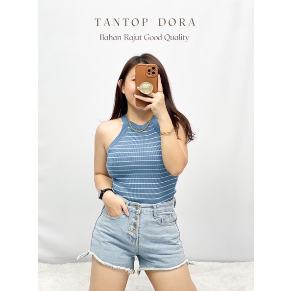 MDLV ~ BG TANKTOP DORA STRIPE RAJUT // TANKTOP RAJUT // FASHION WANITA