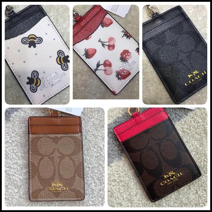 

Promo Dompet Kartu Tag Nama Lanyard Id Card Holder Merek Coach - Putih