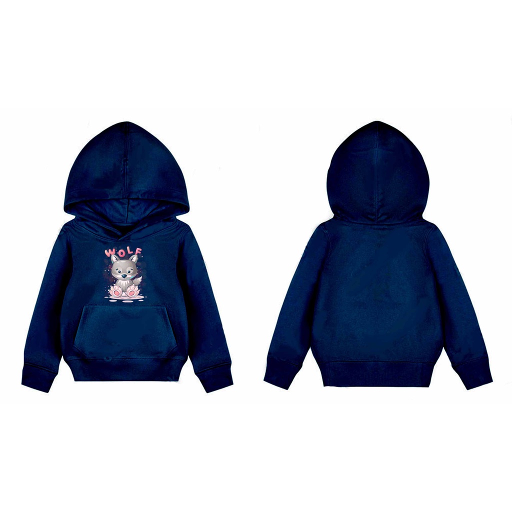 Hoodie Anak Wolf Sweater Pakaian Fleece Anak