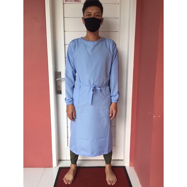 Bordir nama Gown APD Waterproof Gown Medis Surgical Gown Jubah Medis