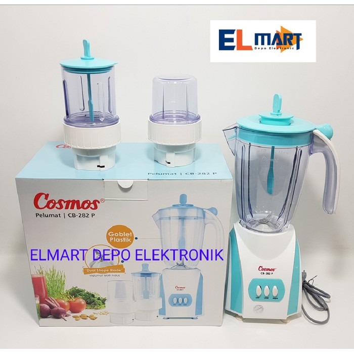 COSMOS blender plastik 2L 3in1 CB 282P/ pelumat 2 liter cb 282 p / cosmos CB282P