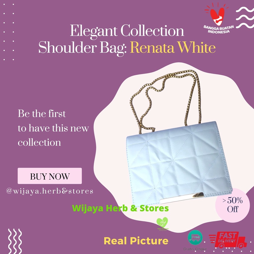 [Stylist] Tas Selempang Wanita Shoulder Bag with Chain - Fashion