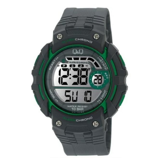 Jam Tangan Pria Q&Q Qq Digital Strap Karet Hitam M086J003Y Original Akalipa