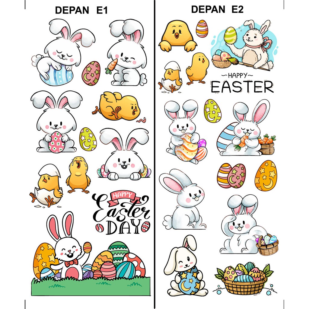 

Edible Stamp / Sticker Makanan Paskah Easter Bunny