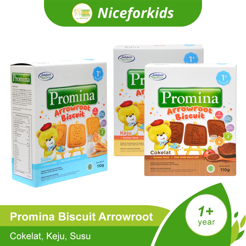 Camilan Snack Biskuit Arrowroot 110 gr Biscuit Cemilan Anak Promina