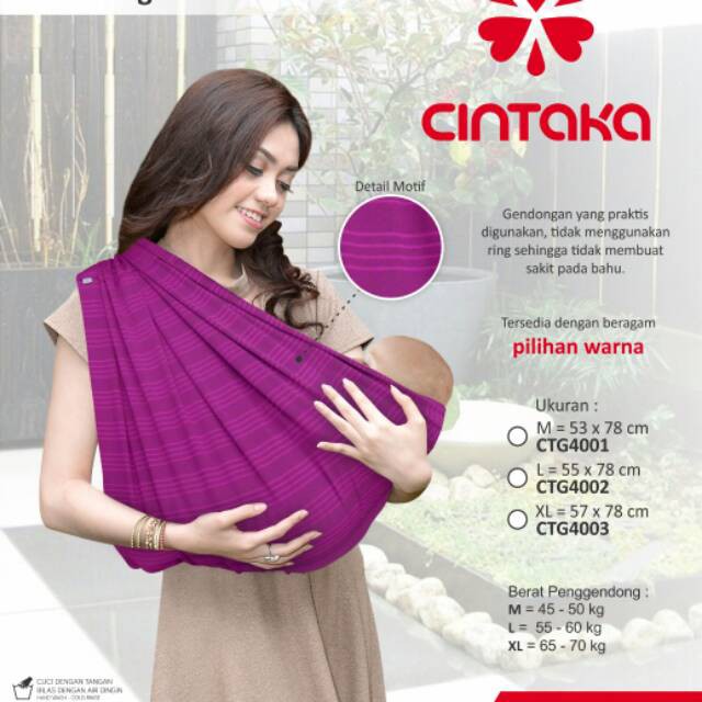 PROMO Gendongan Samping Cintaka Salur/Motif Instan (GEOS) Original