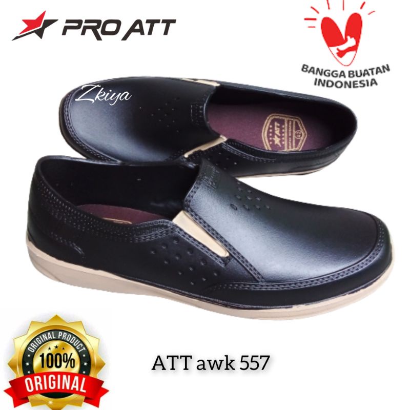 Sepatu Karet Pria ATT AWK 557 original/Sepatu Pantofel Pria Pro ATT/Sepatu Slip On ATT/Sepatu Anti Air  ATT