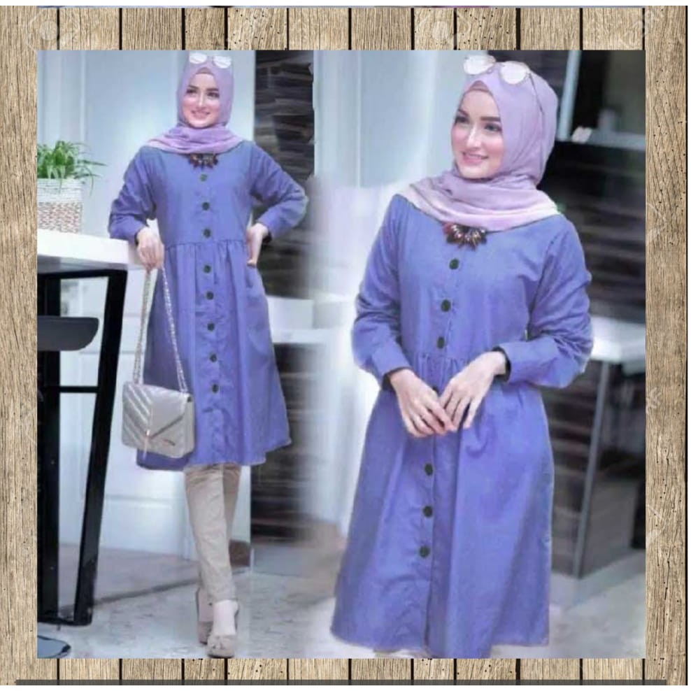 QUEEN FASHION TUNIK CITRA 588 / TUNIK BIG SIZE / TERBARU / FULL KANCING/TERBARU/TERPOPULER/TERLARIS/UKURAN XL,XXL