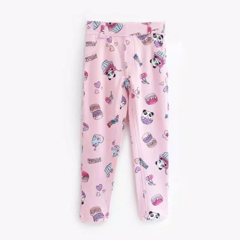 TERRANOVA JEGGING FRENCH TERRY PINK PANDA