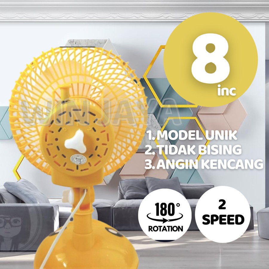 KIPAS ANGIN CARTOON ARASHI PK03 2 IN 1 DESK FAN 8&quot; KIPAS PIKACHU