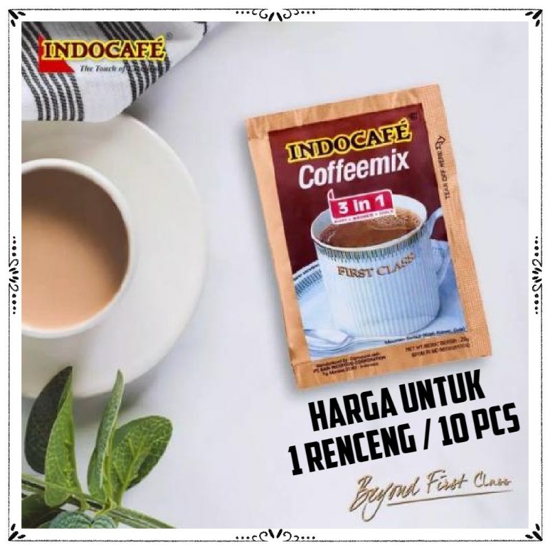 PROMO MURAH BANGET Kopi INDOCAFE COFFEEMIX 3in1 1 renceng 10pcs