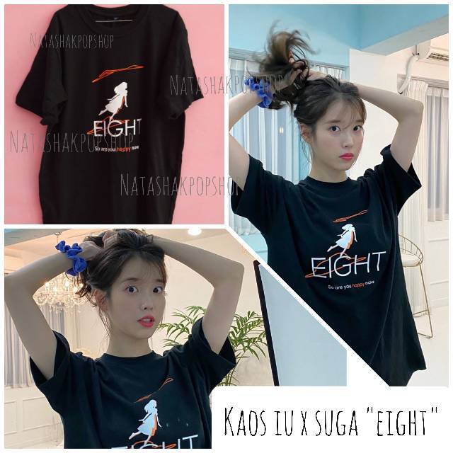 KAOS KPOP IU SUGA EIGHT/KAOS KOREA SUGA BTS IU/KAOS EIGHT IU MURAH