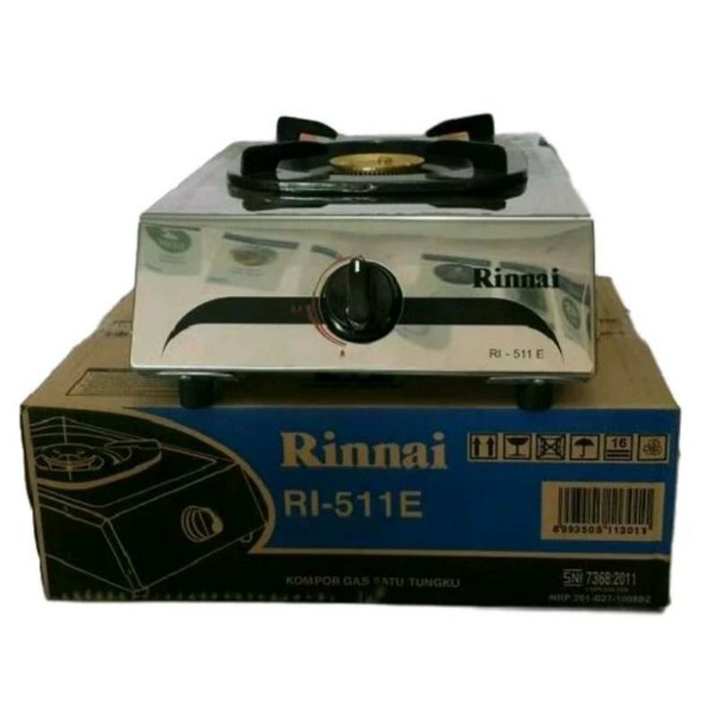 [ Rinnai ] Kompor Gas 1 Tungku Rinnai RI 511E - Body Stainless