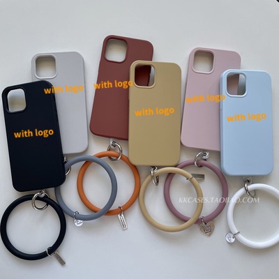 Casing Silikon iPhone 14 Pro Max13 11 12 Pro X XR XS Max 7 8 + Anti Jatuh Aksen Gelang Rantai