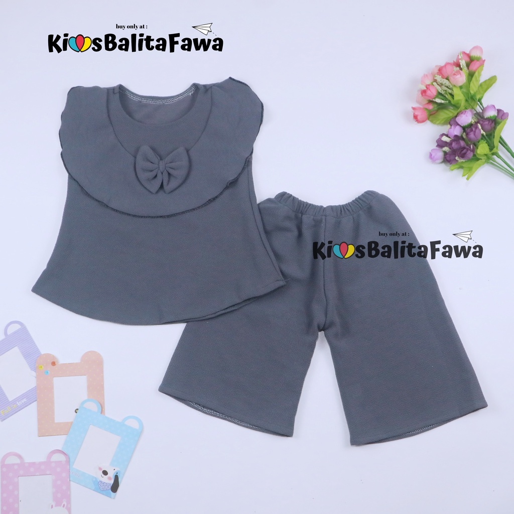 (POLOS) Setelan Intana Anak uk 1-4 Tahun / Set Bawahan Kulot Anak Perempuan Import Atasan Model Dress