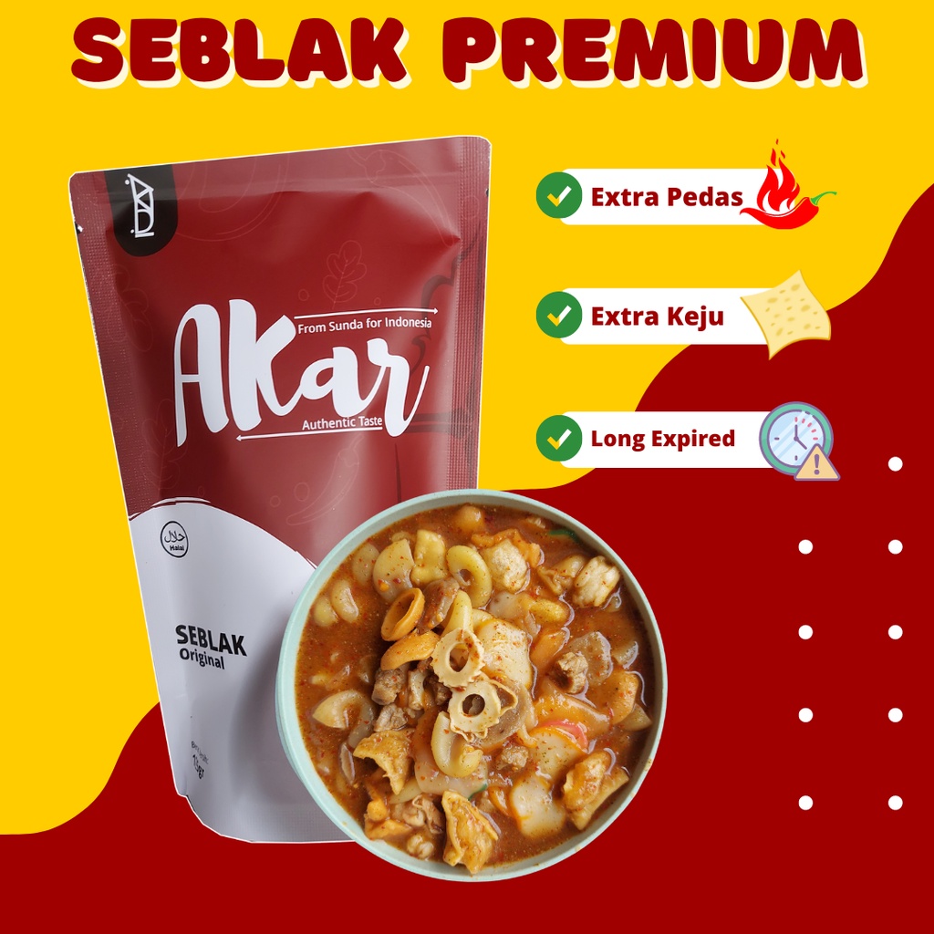 

Akarfood Seblak Instan Spesial Ekstra Pedas Plus Keju
