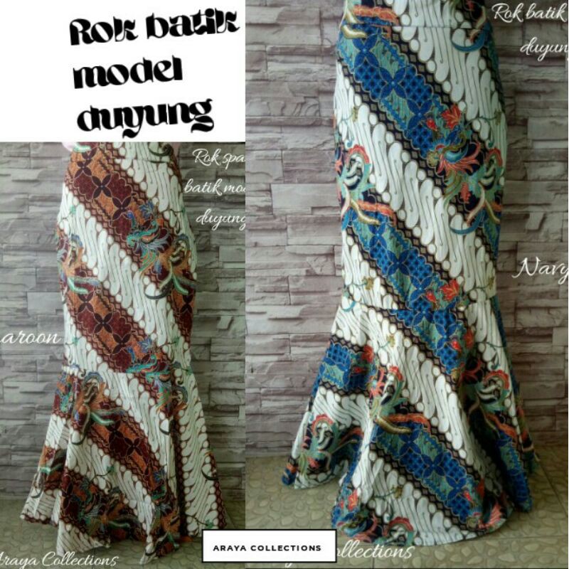 Rok span batik bawahan kebaya model duyung