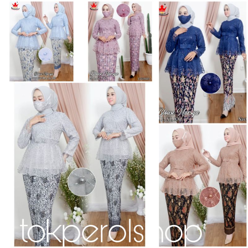 Set Kebaya Modern Aurora Pita / Kebaya / Kebaya Modern / Kebaya Wisuda / Baju Kebaya Modern / Baju K