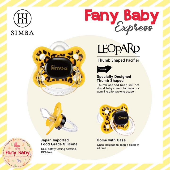 SIMBA LEOPARD THUMB SHAPE PACIFIER