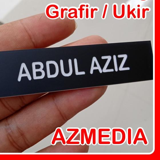 

〖✅Star〗 Nametag Nama Dada Grafir Ukir | Ready Stok | Termurah | Grosir