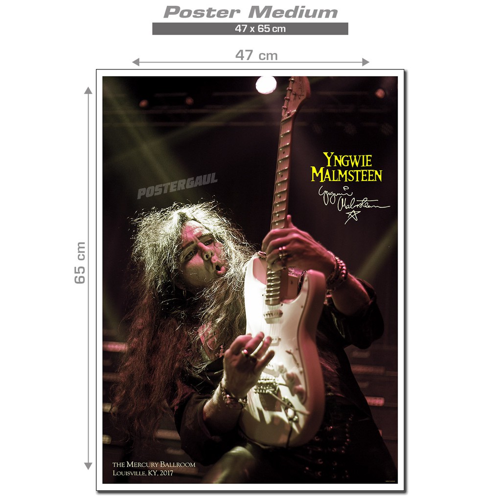 Poster Medium YNGWIE MALMSTEEN - LIVE AT LOUISVILLE, KY, 2017 #FJP397 - ukuran 47 x 65 cm