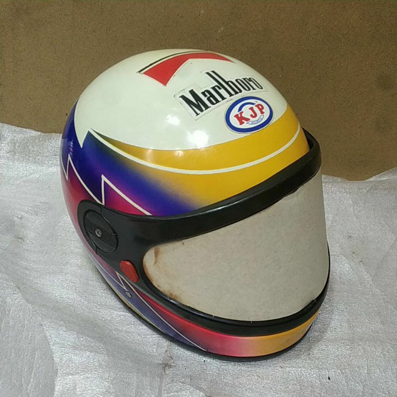 Helm KJP Putih ping ungu NOS