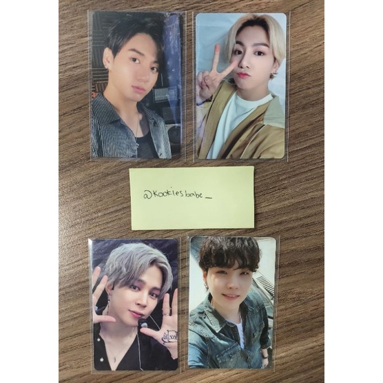 Photocard BTS Jungkook BE Essential album, Jimin MOTS DVD, Suga POB Butter album