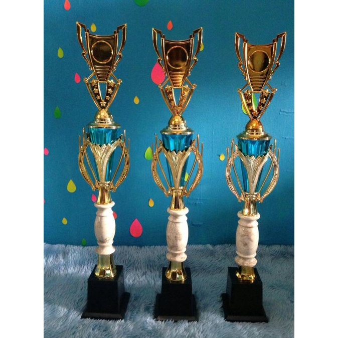 Piala / Trophy Set Marmer 1 2 3 Tinggi Murah Mewah Dan Bagus