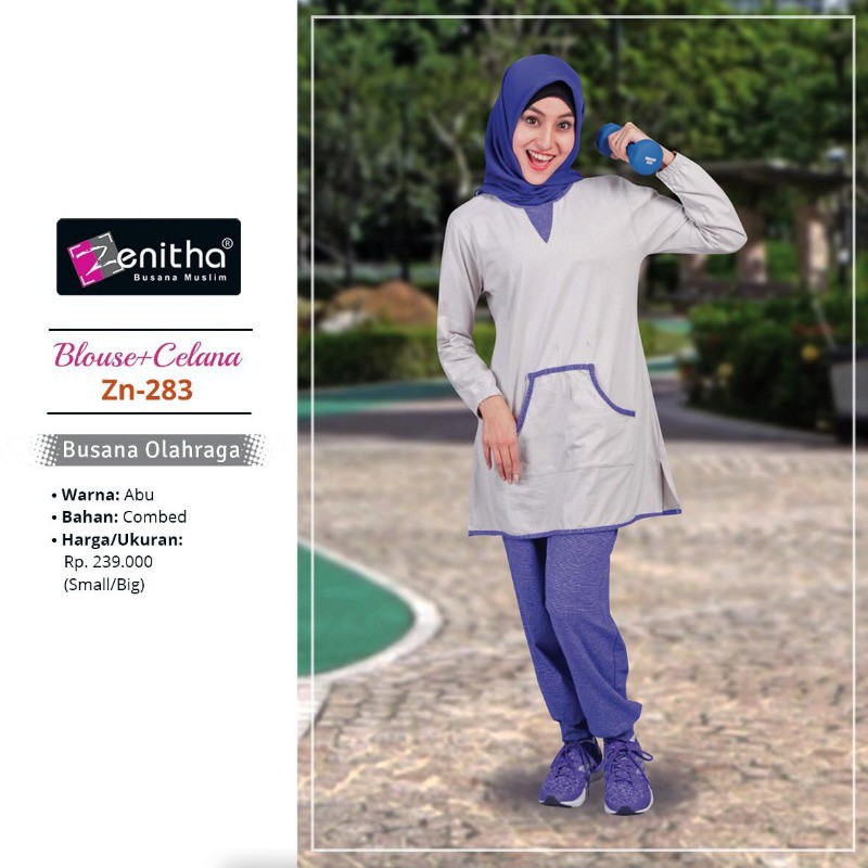 Blouse+Celana Zenitha Zn-283 | Baju Olahraga Muslim