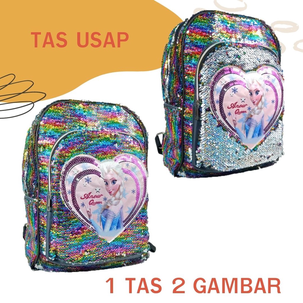 Tas Ransel Usap Anak Perempuan Tas Usap Jackstar Tas Ransel Usap Kartun 2 Gambar Tas Ransel Usap Anak SD Terlaris Termurah