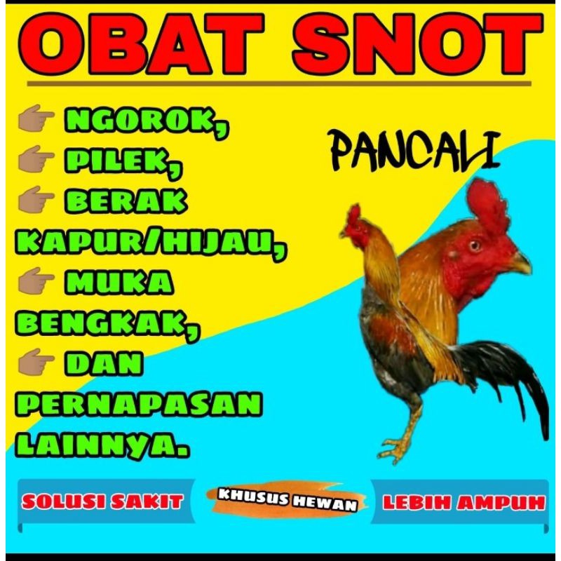 Obat snot ayam ,,solusi sakit ,muyung , obat tuntas ngorok , snot, pilek dll