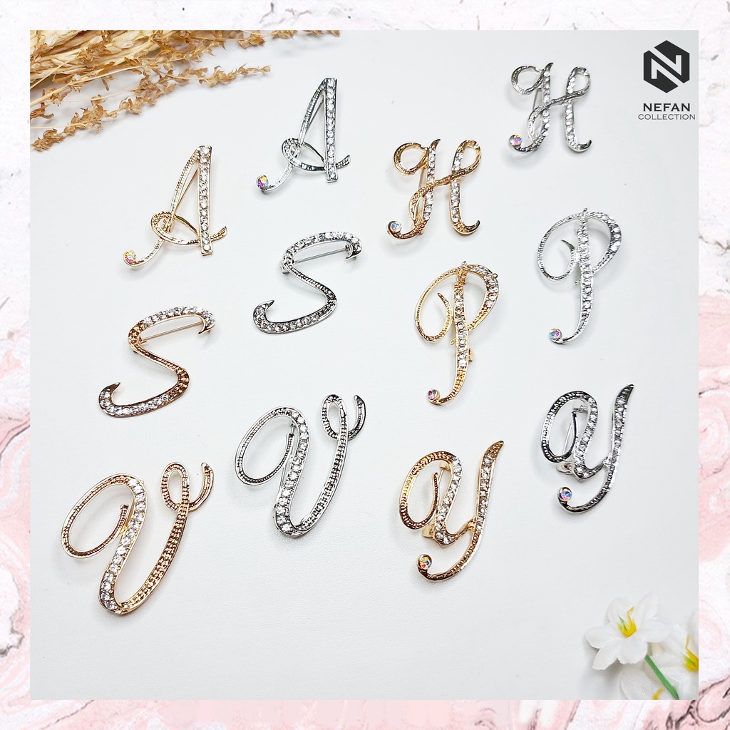 Bros Huruf Hijab | Bros Inisial | Bros Alfabet | Peniti Jilbab | Bros Hijab