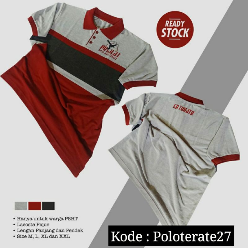 Kaos PSHT SH Terate berkerah polo bordir kode poloterate27