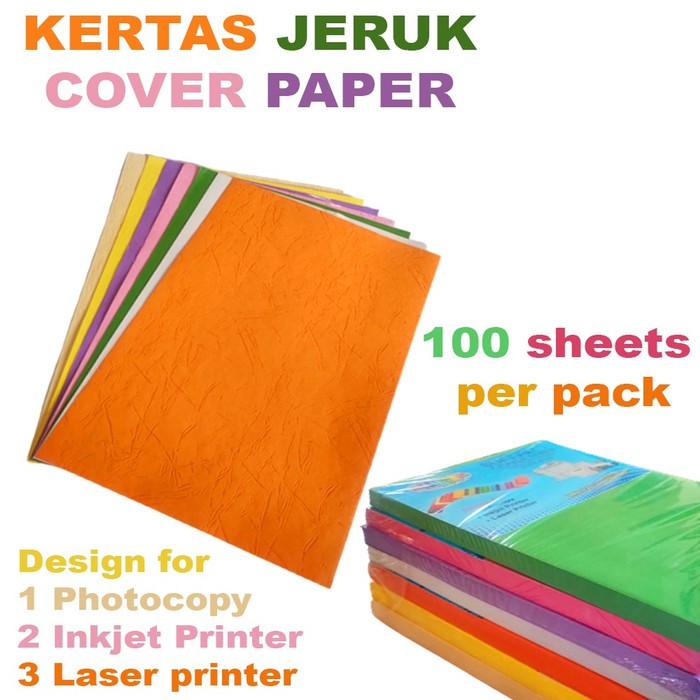 Kertas Jeruk Karton Jilid Bufalo Kertas Jeruk Folio Isi 100Pcs