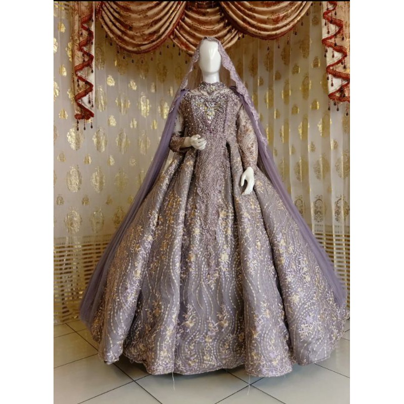 GAUN PENGANTIN BARBIE BELIMBING BUSA MODERN//GAUN WEDDING MUSLIM MEWAH //GAUN