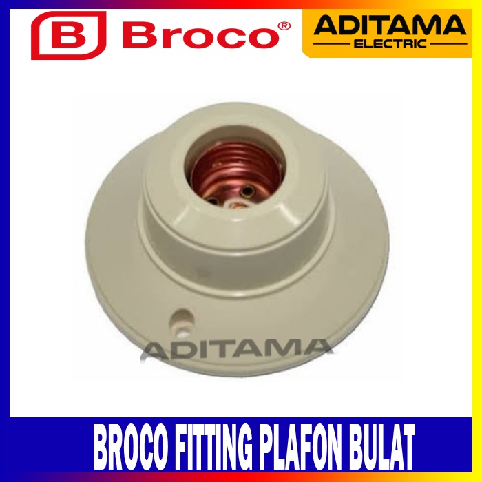 FITTING PLAFON BROCO BULAT/ BROCO FITTING LAMPU BULAT