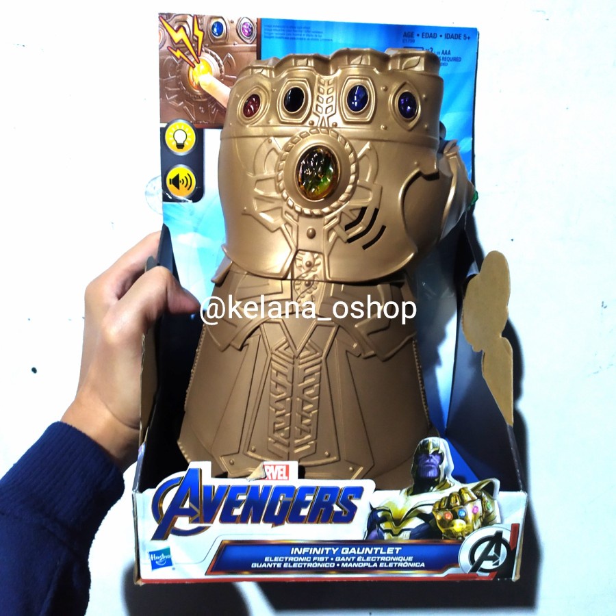 Jual Marvel Avengers Infinity War Gauntlet Sarung Tangan Thanos Lampu ...
