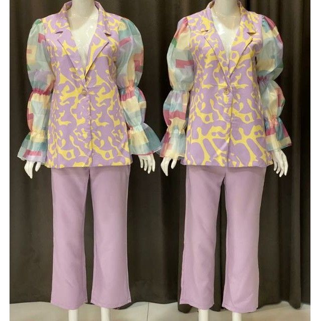 set blazer motif vivorie