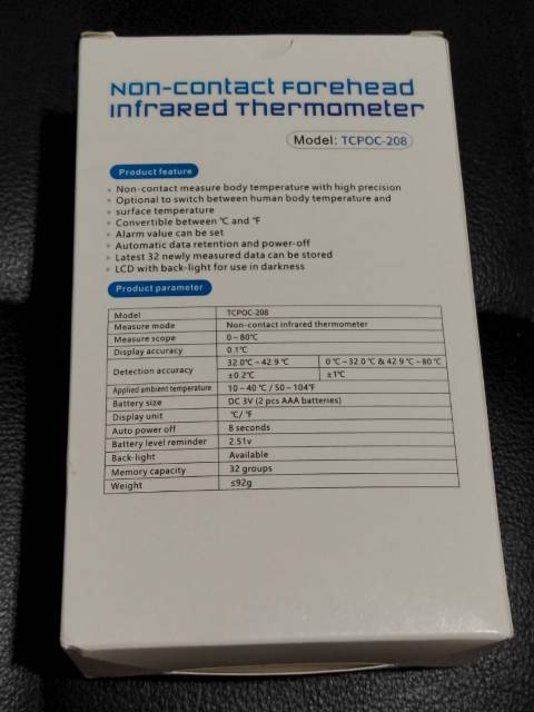 Termometer tembak / Medical Infrared Thermometer