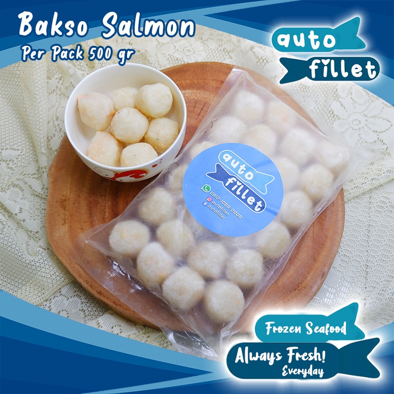 

BAKSO SALMON / SALMON FISHBALL FROZEN KUALITAS PREMIUM FRESH MURAH GOSEND GRAB
